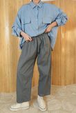Gaberdine Barrel Pant Charcoal